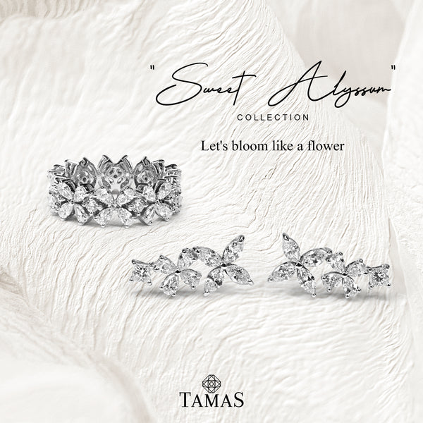 เชิญทุกท่านเข้าสู่แปลงดอกไม้เล็กๆที่ทรงคุณค่าอย่าง Sweet Alyssum จาก Tamas Jewelry