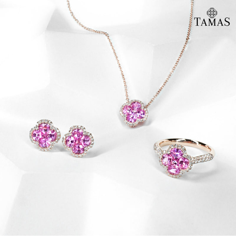 Pink Sapphire Earrings